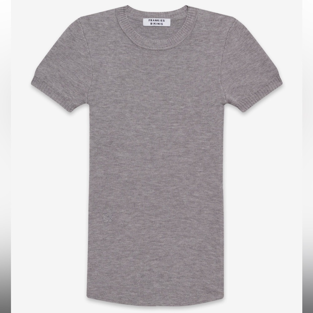 Frankie's Bikinis Heather Gray Knit Tee